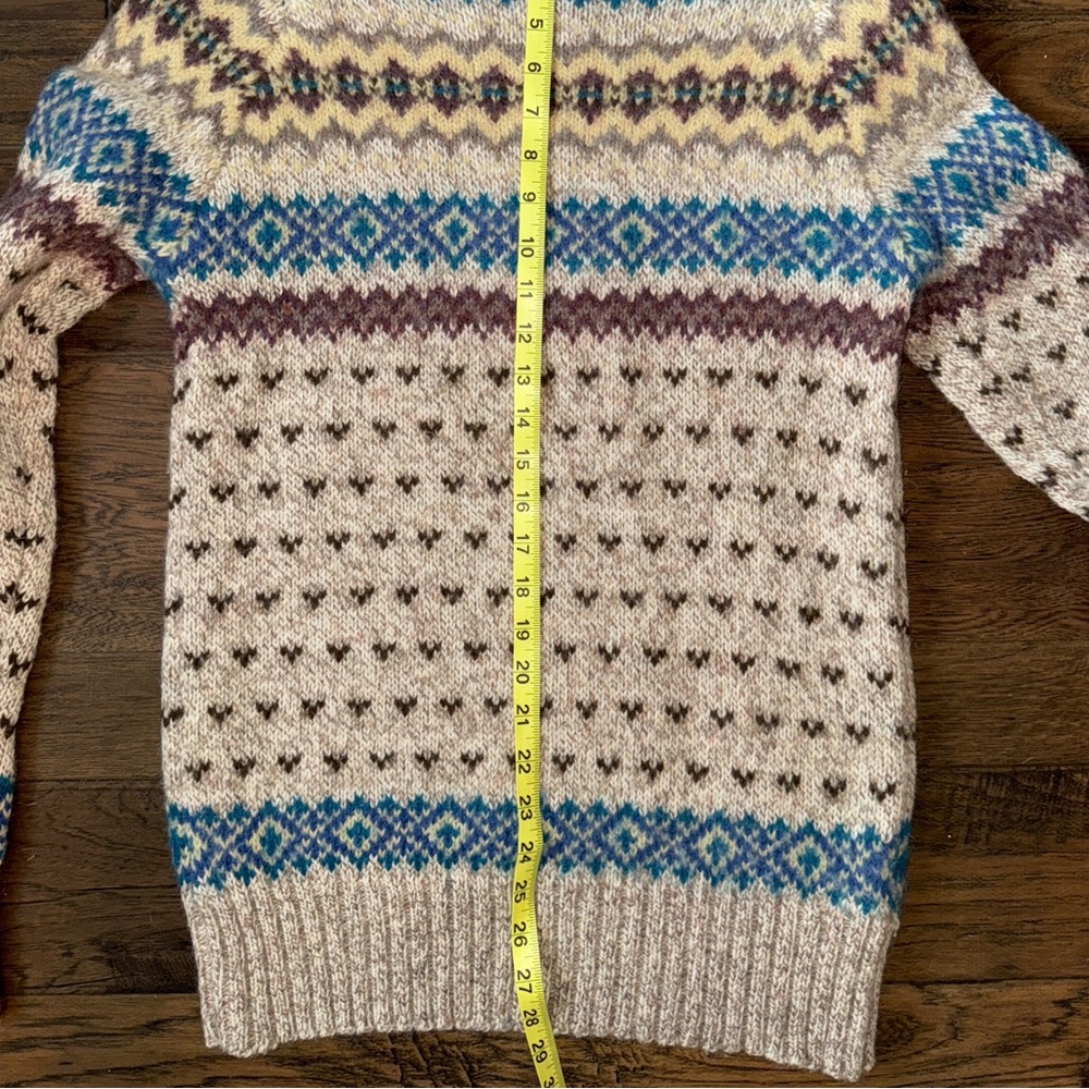Vintage 1960’s Woolrich Fair Isle Sweater Wool - Picture 10 of 11